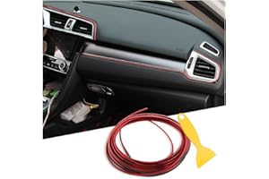 XINLIYA Car Interior Moulding Trim Strips, 33Ft/10M Universal Electroplating Decoration Filler Insert Strips, Styling Dashboa