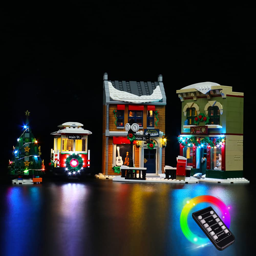 Led Light Kit for Lego Christmas High Street, Led Lighting Set for Lego 10308 Christmas High Street - Not Include Models, Just Light Set (Remote Control Version) — image 1