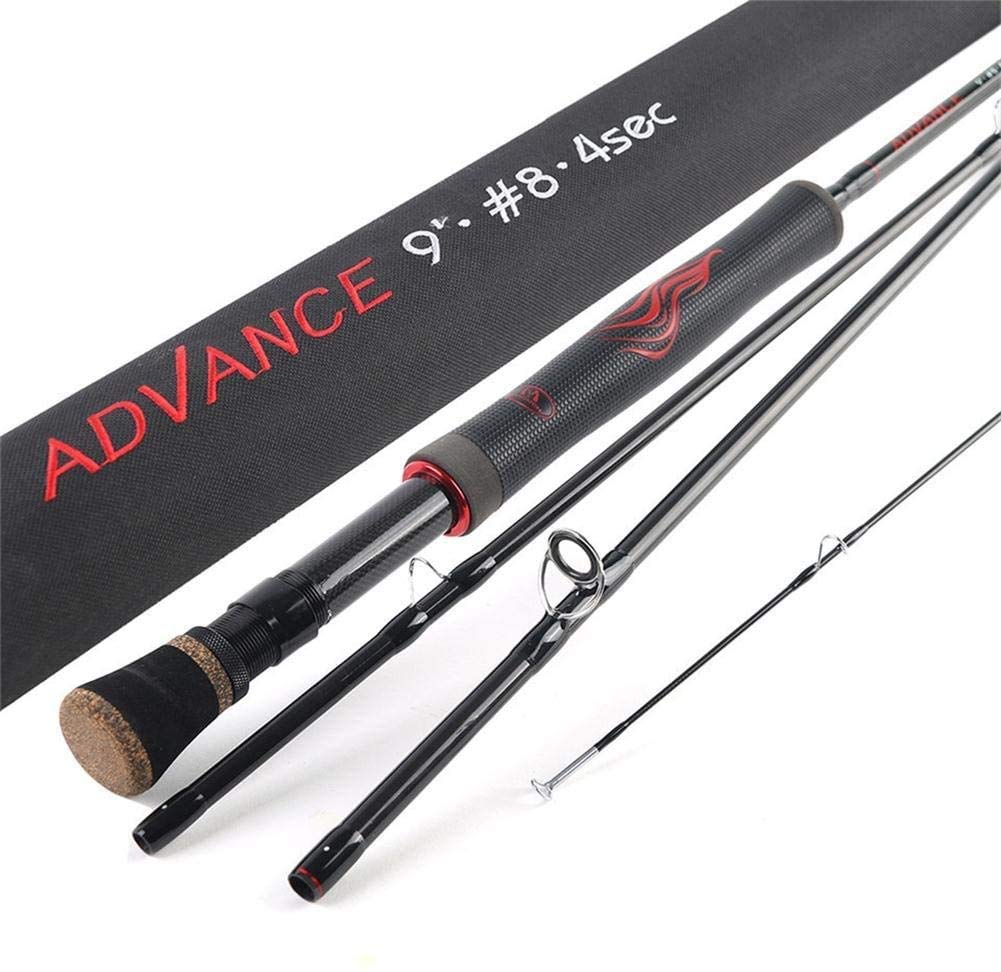 MAXIMUMCATCH Maxcatch Advance Fly Fishing Rod 5/6/8wt 9FT Super Light Fast Action Flexible Resins Handle with Cordura Tube Fishing Pole (Advance Fly Rod, 9ft 5wt 4sec)