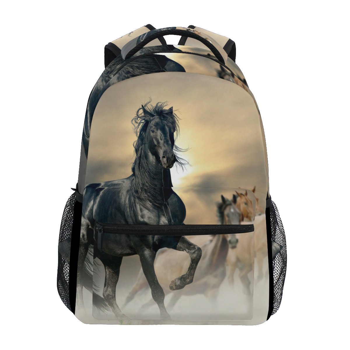 Horses Animated Casual Backpack School Bag Travel Daypack