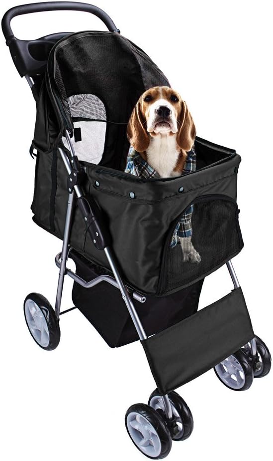 Display4top Pet Travel Stroller Dog Cat Pushchair Pram Jogger Buggy