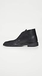 Clarks mens Desert Chukka Boot, Black Polished, 9.5