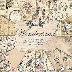 DESEACO Scrapbook Paper Pad 6x6 Vintage Floral