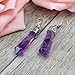 Purple Stone Dangle Earrings for Women