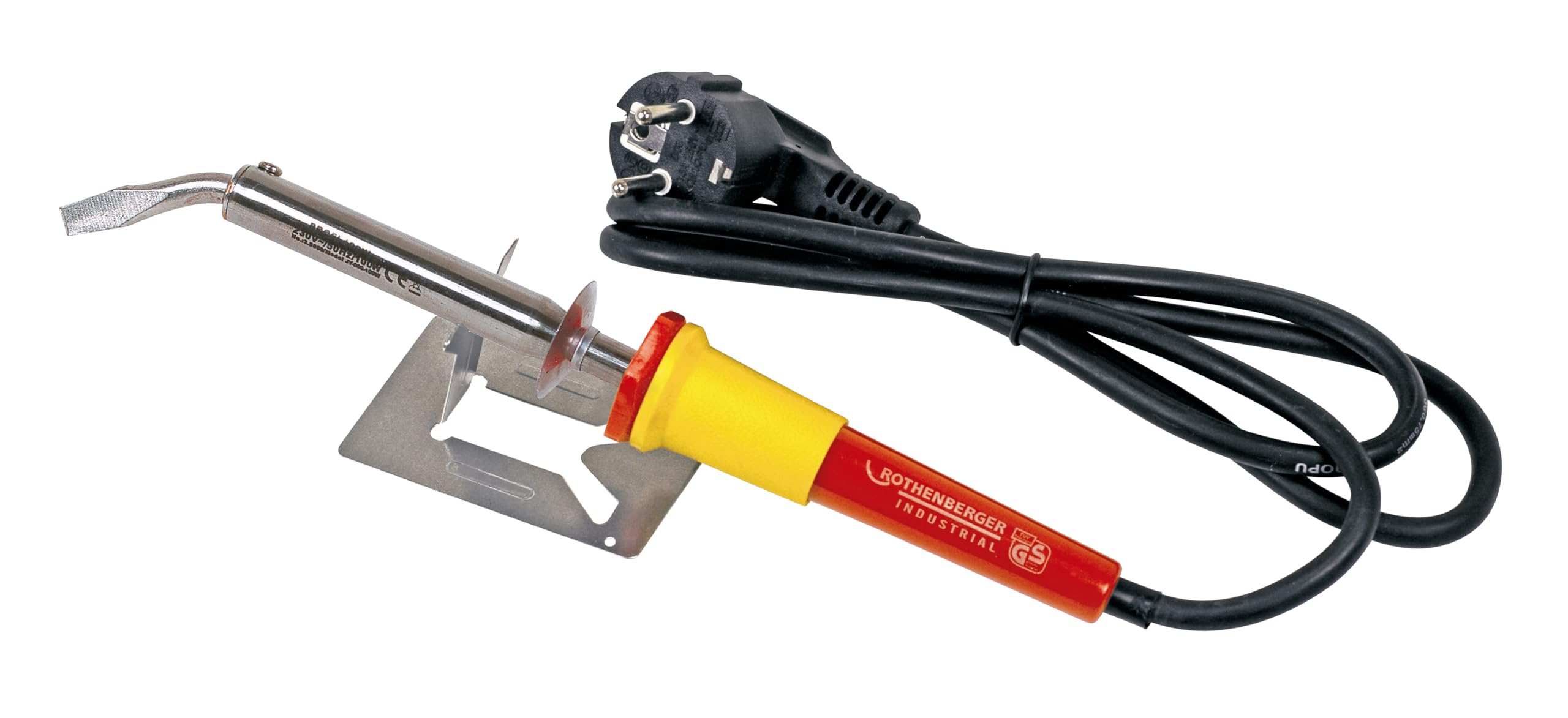 ROTHENBERGER Industrial Soldering Iron, 100 W, incl. Equipment Support + CU tip Angled/Flat