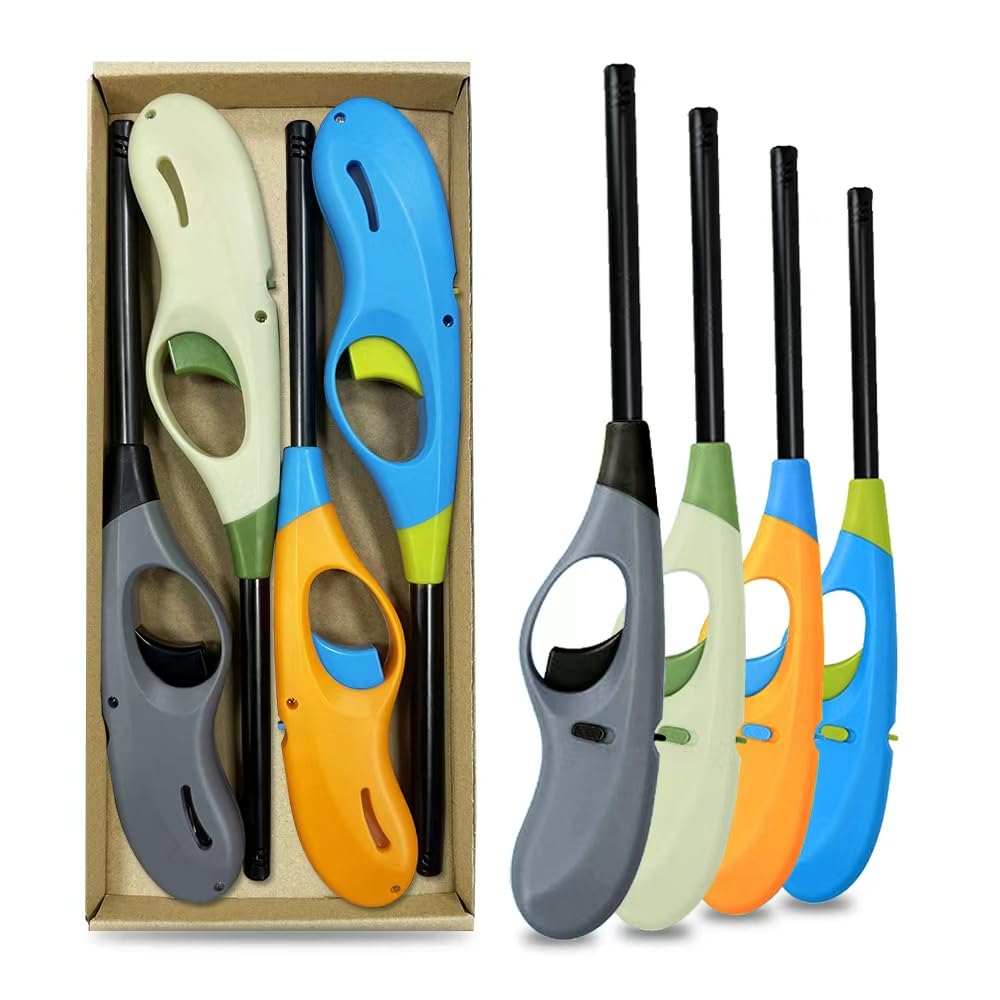 Photo 1 of 4PCS Butane Lighter Refillable Flame Lighter for BBQ Candle(No Butane Inside)