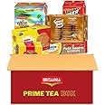 Britannia Prime Tea Value Pack | Cookies & Biscuits Variety Pack | Breakfast & Tea Time Snacks | Healthy, Delicious & Crispy | Treat for Friends & Family (Pack of 14)