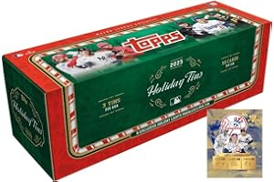 GENERIC New 2025 ToppsBaseball Sealed HOLIDAY Ecomm TIN (177 Cards-3 Tins Per Box) - Holiday Lights Parallels - Plus Custom Aaron Judge Card-Sized Print