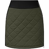 JACK SMITH Women's Puffer Quilted Skirt Insulated Warm Snow Skorts for Hiking Running Golf Zipping Both Way