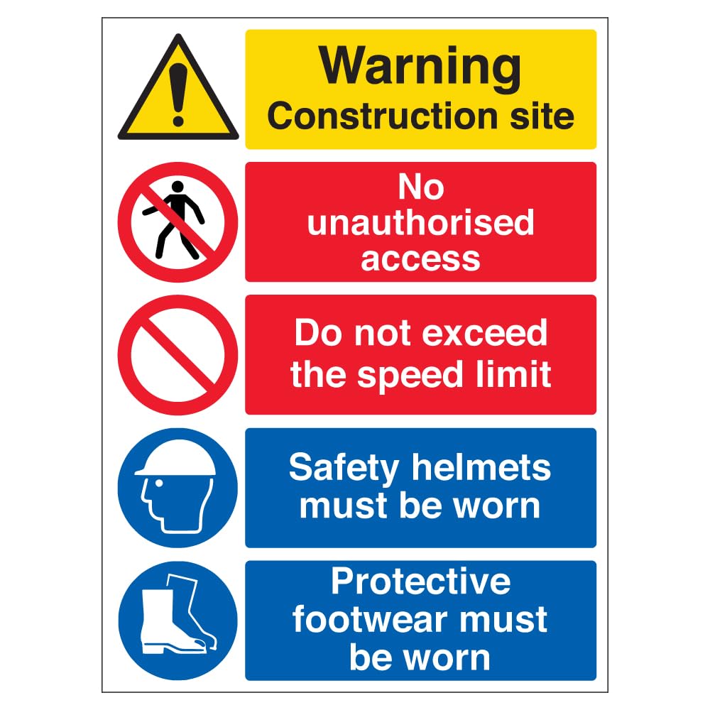 V Safety Do Not Exceed Speed Limit - Correx® 450 x 600 mm Safety Sign