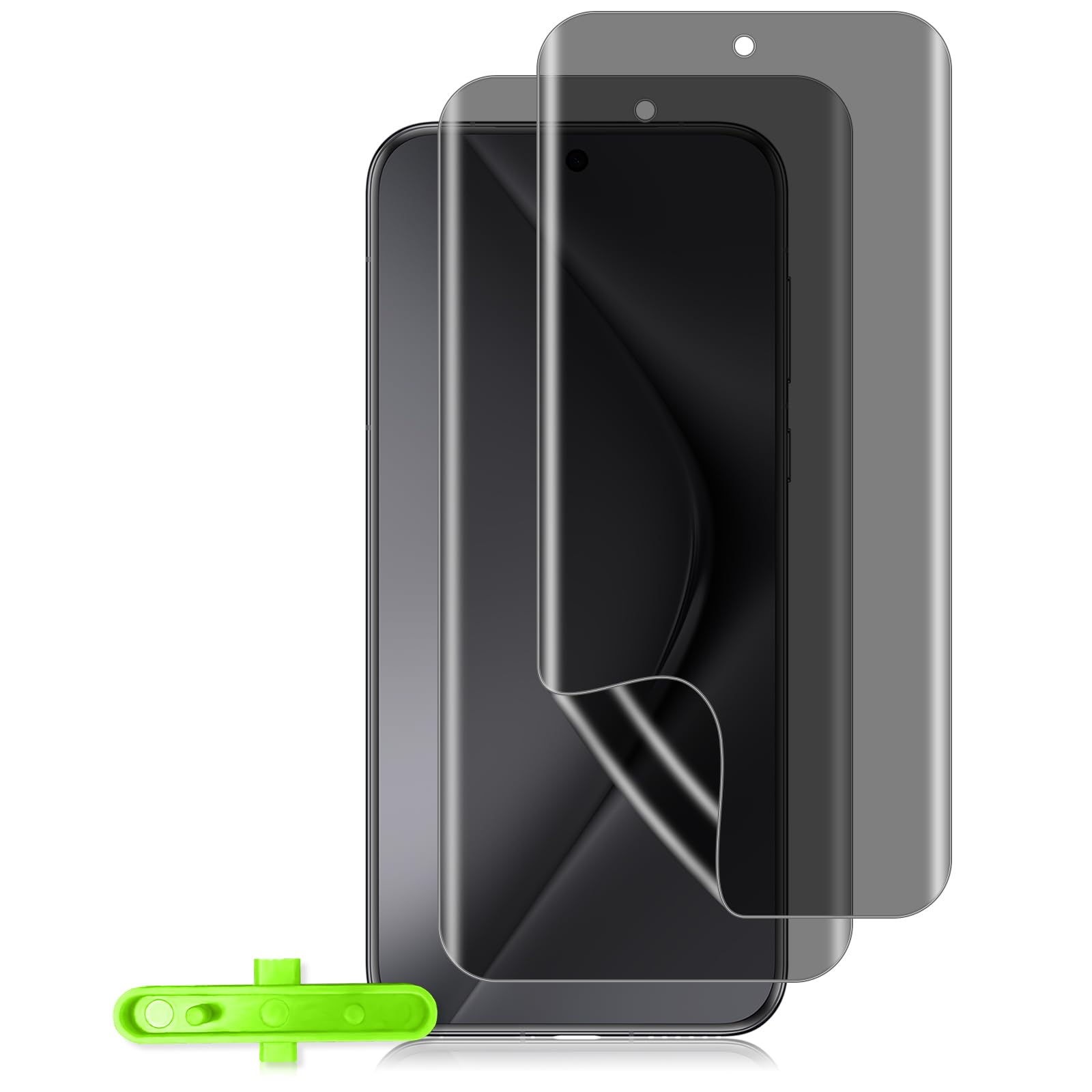 HeeYeal Privacy Screen Protector for Huawei Pura 70 Pro 5G [2 Pack], [Anti Scratch Free] Case Friendly Anti Spy Privacy Film, Full Coverage TPU Protector Film for Huawei Pura 70 Pro 5G