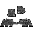 Mopar 82213860 Jeep Wrangler Unlimited 4-Door Black All-Weather 3-Piece Floor Mat Set