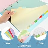 Thboxes File Dividers A4 12 Part 10 Pack Coloured Multi Hole Punched view 4