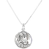 Jewelry Trends Sterling Silver Golden Retriever Canine Dog Pendant on 18 Inch Box Chain Necklace