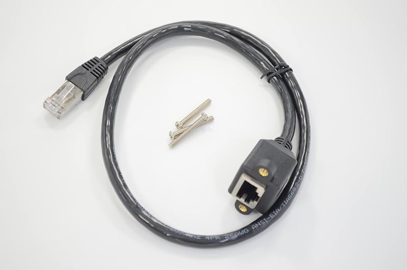 Cat8 Panel Mount Ethernet RJ45 Passthrough Coupler Adapter FTP 40GBps