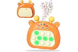 ROUSKY Quick Push Bubble Game for Kids & Adults,Mini-Handheld Fast Speed Push Game,Relieving Stress Pop Fidget Game Toys for Boys, Girls, Teens (Fawn)
