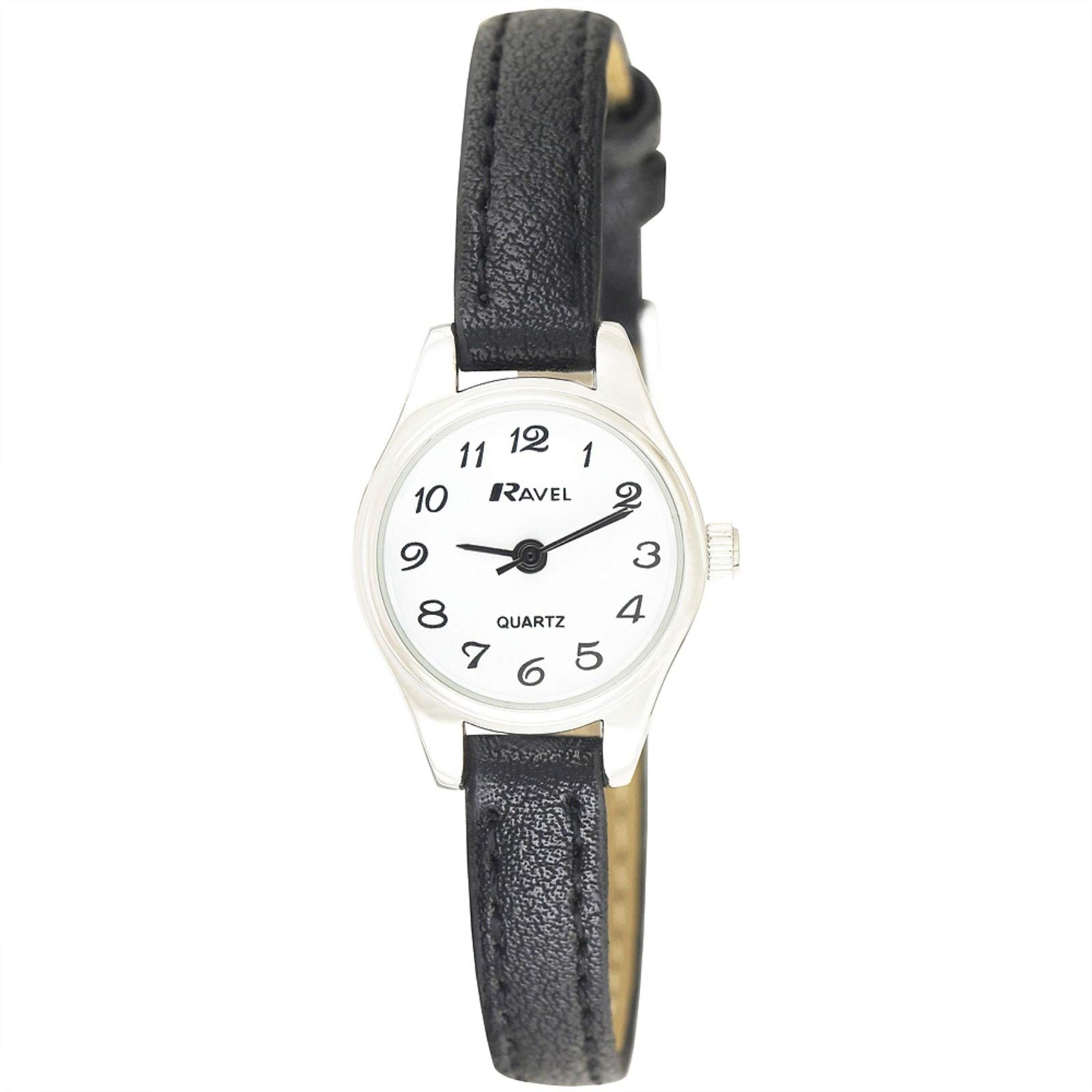 Ravel - Women's Petite Cocktail Watch - Black/Silver Tone