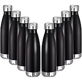VEGOND 17oz Stainless Steel Water Bottles Bulk, Reusable Metal Sports Water Bottle Keeps Drink Hot and Cold, BPA Free Double Wall Vacuum Cola Shape Insulated Water Bottles for Camping Gym, 8 Pack