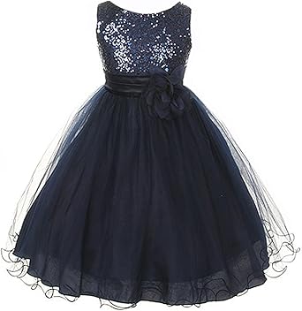 navy baby flower girl dress