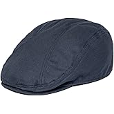 BOTVELA Men Cotton Twill Newsboy Flat Ivy Driving Hat Fitted Cap