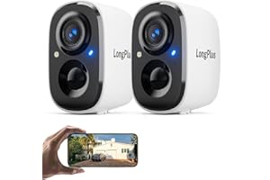 LongPlus Security Camera Wireless Outdoor Camera Wireless Camera for Home Security, Battery Powered WiFi Cameras with AI Moti