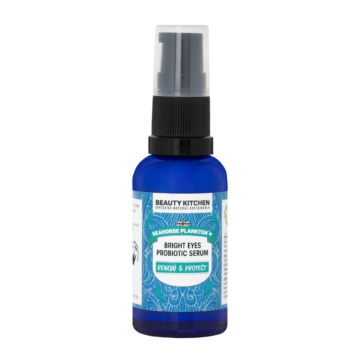 Beauty Kitchen - Seahorse Plankton + Bright Eyes Probiotic Serum 30ml - Brightening & Hydrating - Targets Fine Lines, Wrinkles & Dark Circles - Vegan/Cruelty Free