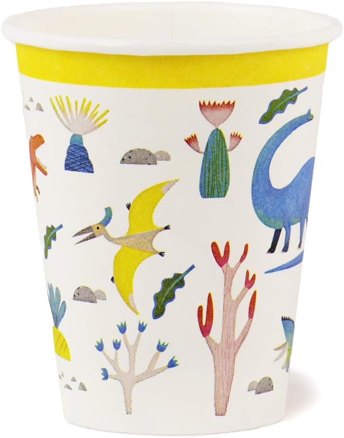 Talking Tables Pack of 8 (250ml/9oz) Dinosaur Cups, Dinocups, 8 Count (Pack of 1)