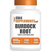 BulkSupplements.com Burdock Root Extract Capsules - Burdock Root for Immune Support, Herbal Supplement - Gluten Free, 2 Capsules per Serving (1000mg), 240 Count (Pack of 1)