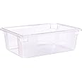 Carlisle FoodService Products Storplus Food Storage Container with Stackable Design for Catering, Buffets, Restaurants, Polycarbonate (Pc), 12.5 Gallons, Clear
