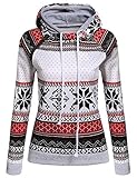 Etuoji Women's Casual Long Sleeve Christmas Snowflake Pullover Hoodie Sweatshirt