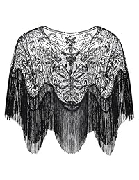 BABEYOND 1920 Chal Envolturas Gatsby Abalorios Capa de Noche Chal de Novia para Vestidos de Noche Fiesta de Boda