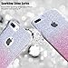iPhone 7 Plus Case, ZUBA [Sparkling Shine Series] Ultra Slim Glitter Bling Crystal Shock Absorbent Hybrid Case Cover for Apple iPhone 7 Plus with 1 Ring Holder [Silver / Pink]
