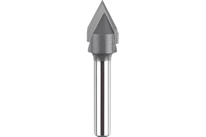 SpeTool Carbdie Tip V Groove CNC Engraving Bit Router Bit CNC Woodwork Tools 60 Deg 1/2 Inch Cutter with 1/4 Inch Shank