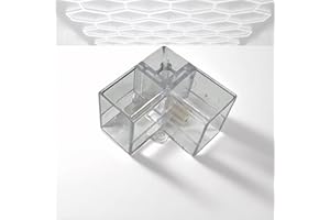 VTOPA 4pcs DIY Hexagonal LED Garage Light connectors, 5 Types of Honeycomb Light connectors, only for LED Garage Light Tubes (L Connector)