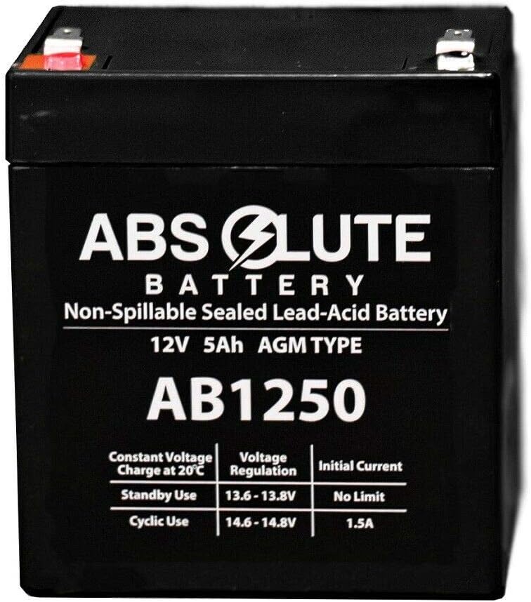 AB1250 12V 5AH SLA Replacement Battery 4 GE Security