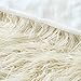 OJIA Super Soft Fuzzy Shaggy Mongolian Lamb Faux Fur Throw Blanket Plush Warm Cozy Elegant Long Bedding Cover Chic Decorative for Sofa Floor-50”x 60”,Light Yellow