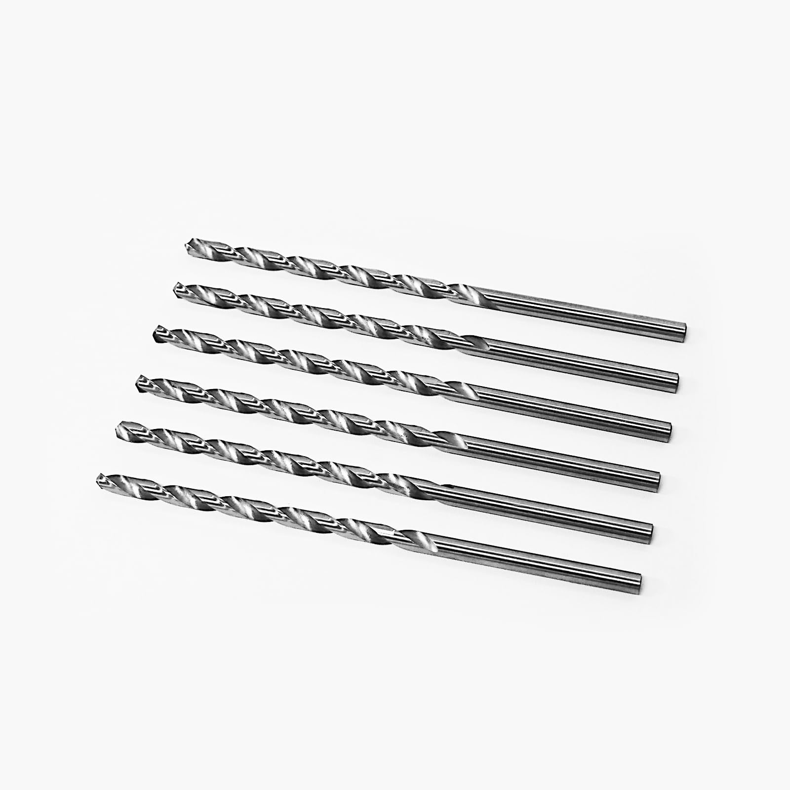 ANMOO 6Pcs 5mm Extra Long HSS Twist Drill Bits, 160mm Straight Shank Long Pilot Drill Bits for Metal Wood Plastic DIY Deep Hole Projects