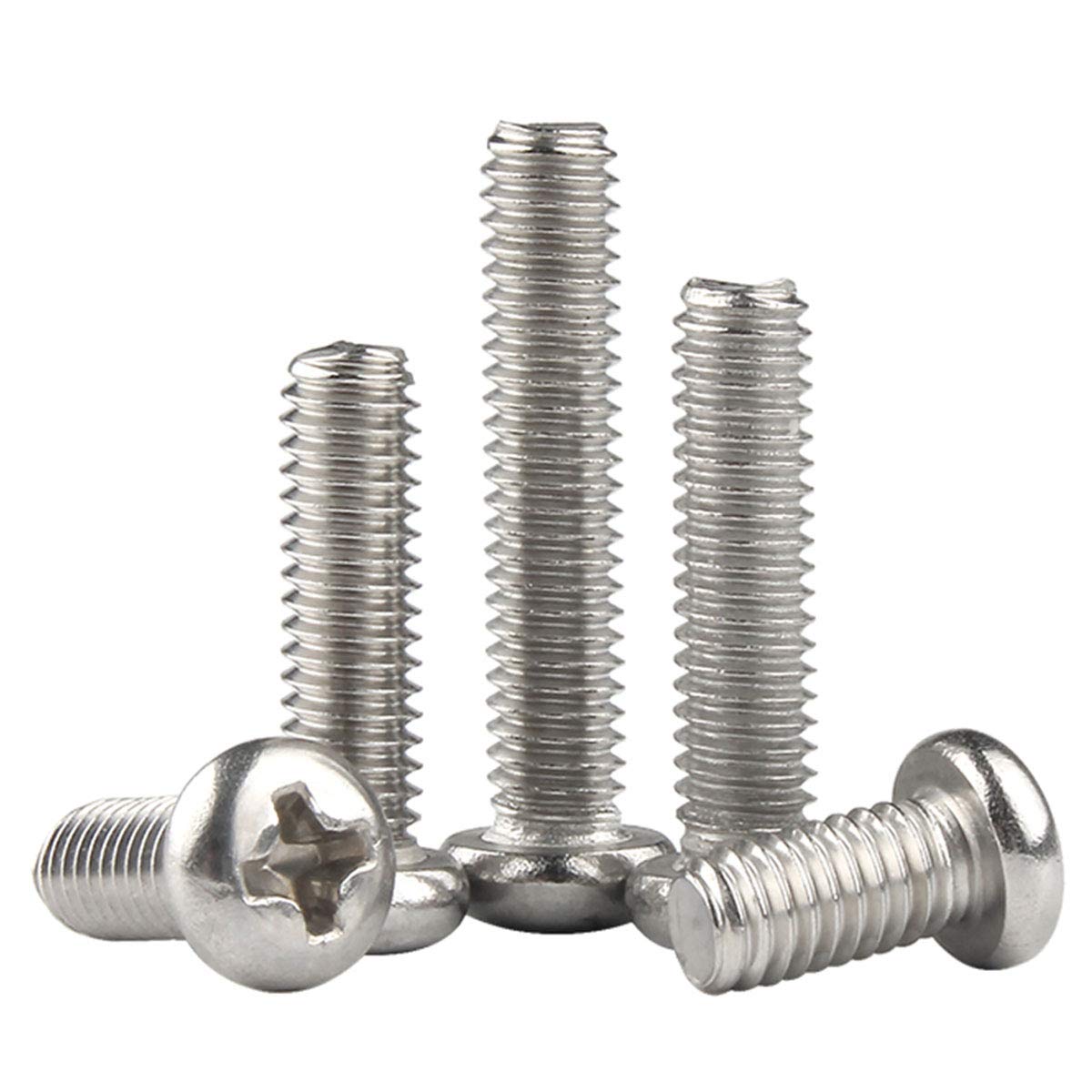 YOFASEN Box of Screws - M5 Excellent Machine Screw PM Cross Round Head Screws for Home or Workplace, M5*22 20pcs