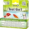 Tetra Pond Test 6-in-1 Strip, to Test 6 Essential Water Quality Parameters in Less Than 60 Seconds (25 Strips),White