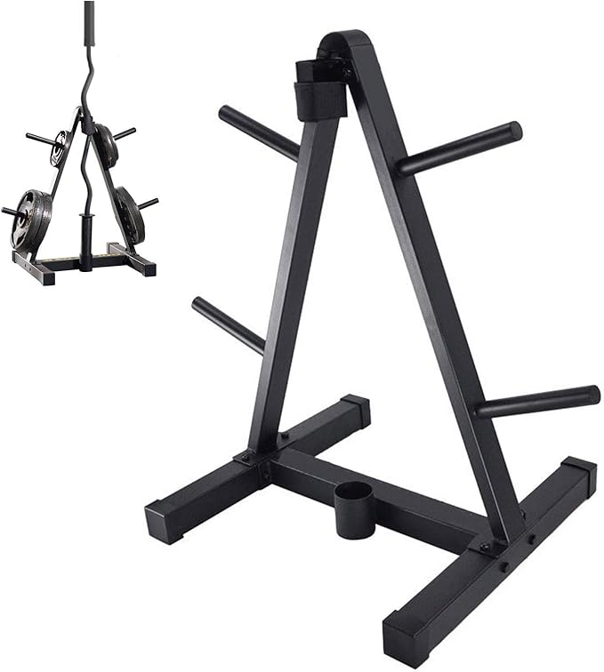 Olympic Weight Rack, Plate Tree Rack, Storage Stand only, for Home Gym