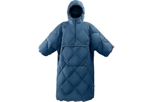 ATEPA Wearable Sleeping Bag, Recycled Camping Wearable Down Blanket Poncho, Ultralight Warm Waterproof Cold Weather Sleeping 