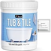 DWIL Tub and Tile Paint 16.5 oz, Tub Paint for Bathtub, Tile Refinishing with Hardener, Water Based, Low Odor, Semi-Gloss White, 25-30sq.ft
