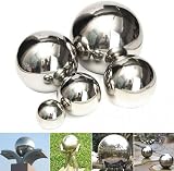 HomDSim 12cm Gazing Globe Mirror Ball - Polished Stainless Steel Sphere view 3