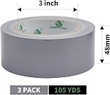 BOMEI PACK Reinforced Duct Tape 3 Rolls 48mm x 32m Silver Waterproof view 3
