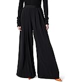 DEE OCLEPPO Womens Alex Pleated Wide Leg Pant with Side Zip Standard