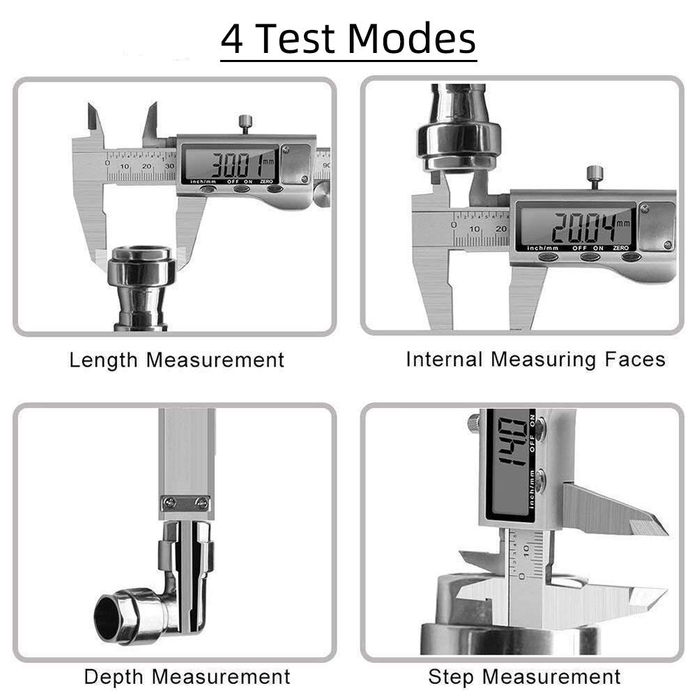 6 Inch Stainless Steel Electronic Vernier Calipers Digital Caliper Micrometer Measuring Tool A Accurate Gauge With Lcd Screen Inch Fractions Millimeter Conversion For Diy Measurment