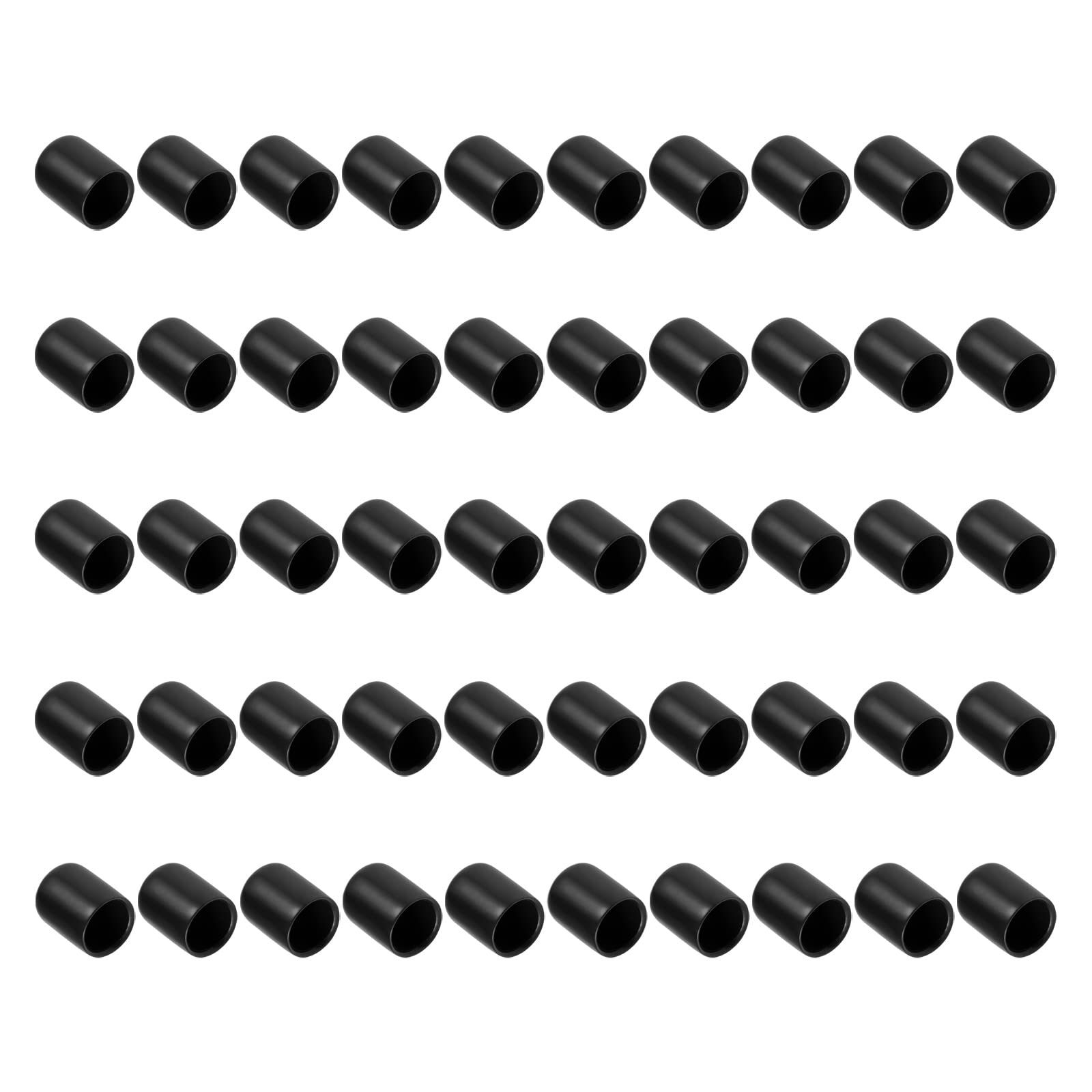 M METERXITY 100 Pack Rubber End Caps - Round Protectors Apply to Outdoor Screws Thread (13mm ID, Black)