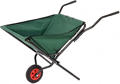 Oypla Lightweight Folding Garden Wheelbarrow 20kg Capacity Steel Frame
