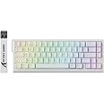 ATTACK SHARK X68 HE Rapid Trigger Mechanical Gaming Keyboard 60% Wired with Adjustable Actuation,Hall Effect Magnetic Switch,8KHz Polling Rate,RGB Backlit,Top Mount,Side Printed Keycap(White Contour)
