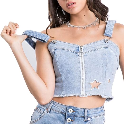 Zip up sleeveless top Clearance